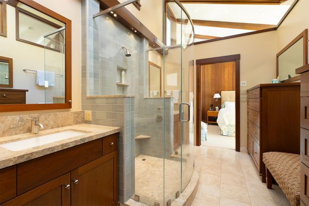 Bathroom, Bedroom, Glass Shower, Interior