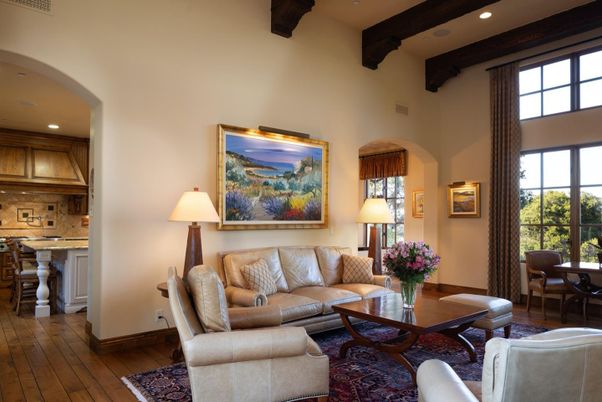 Dining room, Interior, Kitchen, Living room, Recessed Lighting, Wooden Beams, Wood Texture Flooring