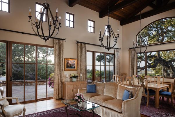 Chandelier, Dining room, Interior, Living room, Wooden Beams, Wooden Ceilings, Wood Texture Flooring