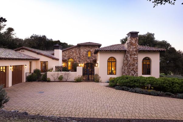 Attached, Backyard, Exterior, Facade, Spanish Mediterranean