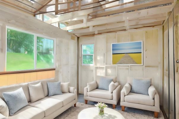Interior, Living room, Wooden Walls