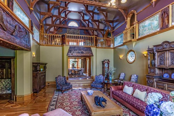 Interior, Living room, Wooden Beams, Wood Texture Flooring