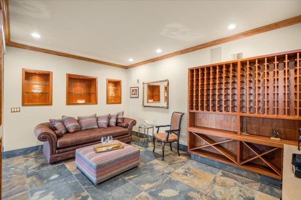 Interior, Living room, Recessed Lighting, Wine Storage