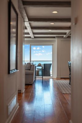 Interior, Recessed Lighting, Water, Wooden Beams, Wood Texture Flooring
