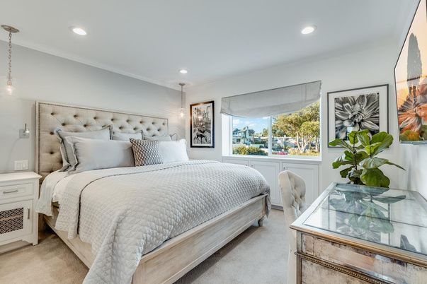 Bedroom, Interior, Pendant Lights, Recessed Lighting