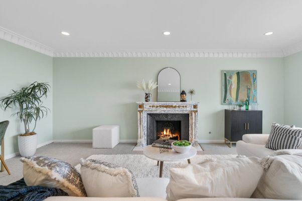 Fireplace, Interior, Living room, Recessed Lighting
