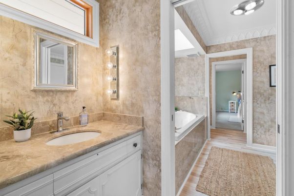 Bathroom, Interior, Wood Texture Flooring