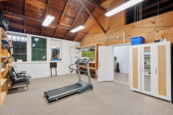 Fitness Equipment, Interior, Wooden Beams, Wooden Ceilings, Wooden Walls