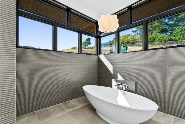 Bathroom, Free Standing Baths, Interior, Pendant Lights