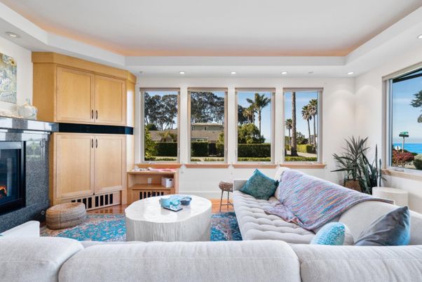 Fireplace, Interior, Living room, Recessed Lighting, Water