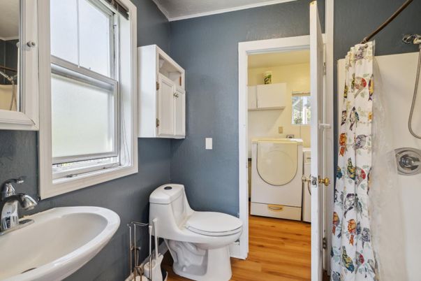 Bathroom, Interior, Wood Texture Flooring