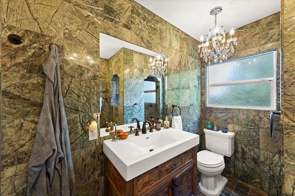 Bathroom, Chandelier, Interior