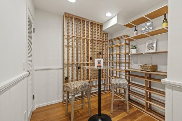 Interior, Recessed Lighting, Wine Storage, Wood Texture Flooring