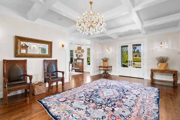Chandelier, Interior, Wood Texture Flooring