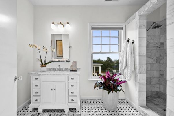 Bathroom, Interior, Marble Walls