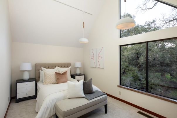 Bedroom, Interior, Pendant Lights