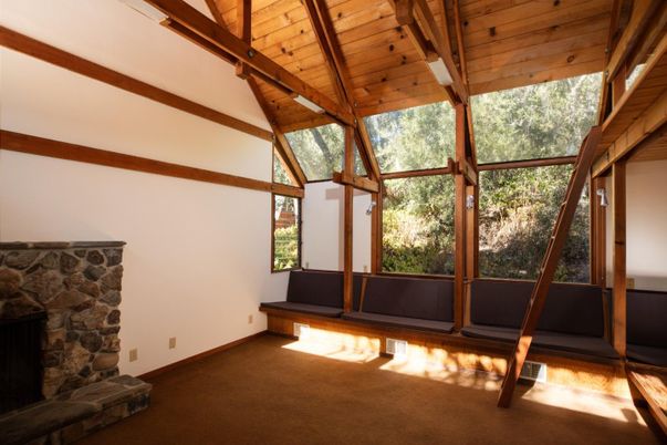 Fireplace, Interior, Stone Walls, Sun Room, Wooden Beams, Wooden Ceilings