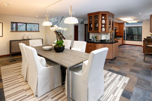 Dining room, Interior, Kitchen, Pendant Lights, Recessed Lighting