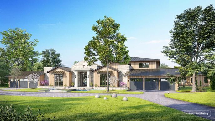 Attached, Backyard, Exterior, Facade, French Provincial