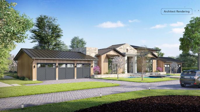 Attached, Exterior, Facade, Modern