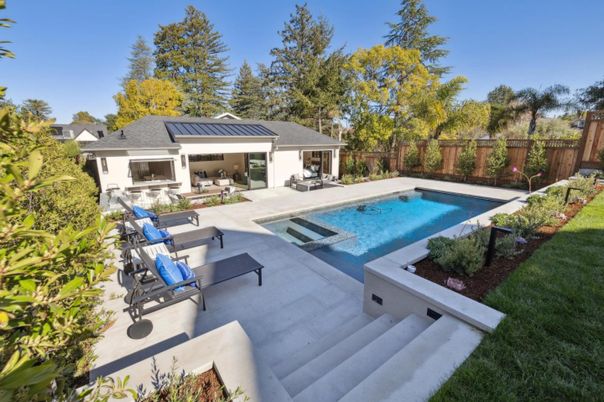 Exterior, Pool, Solar Panels