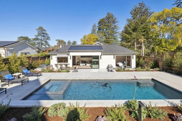 Exterior, Pool, Solar Panels