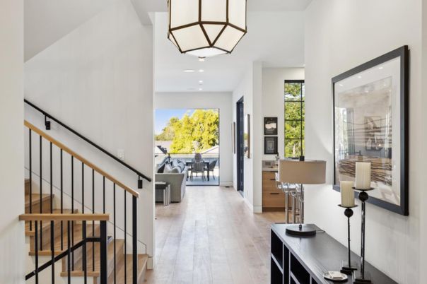 Interior, Pendant Lights, Recessed Lighting, Wood Texture Flooring