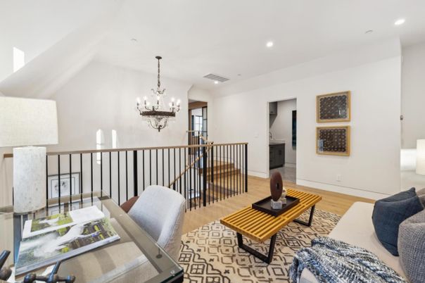 Chandelier, Interior, Living room, Recessed Lighting, Wood Texture Flooring