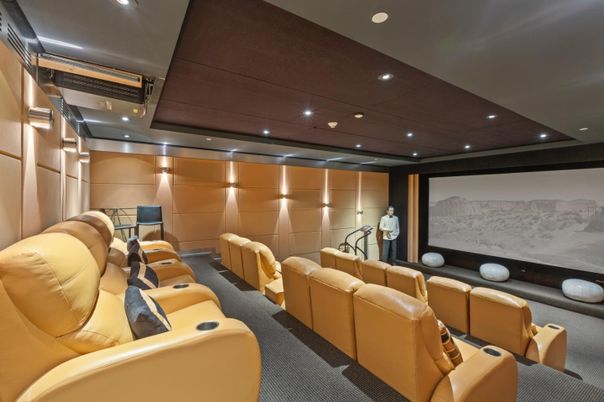 Home Theatre Room, Interior, Projection Screen, Recessed Lighting, Theatre Room