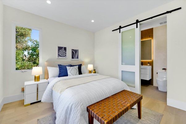 Bathroom, Bedroom, Interior, Recessed Lighting, Wood Texture Flooring