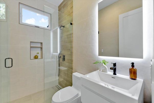 Bathroom, Glass Shower, Interior