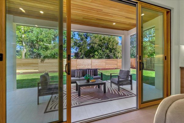Interior, Living room, Recessed Lighting, Sun Room, Wooden Ceilings