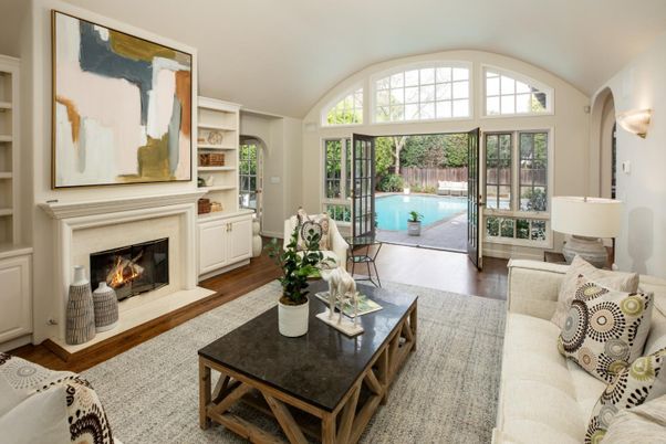 Fireplace, Interior, Living room, Wood Texture Flooring