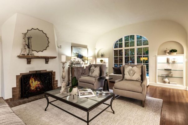 Fireplace, Interior, Living room, Wood Texture Flooring