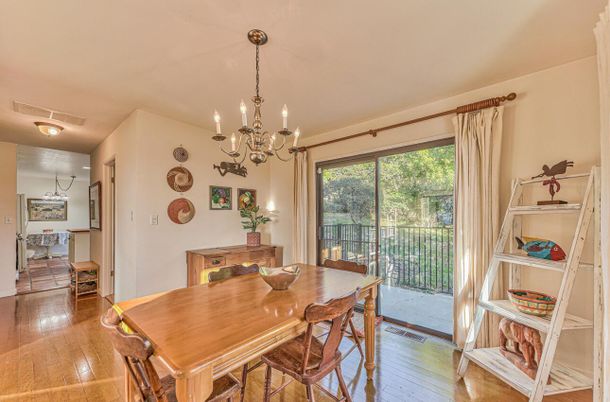 Chandelier, Dining room, Interior, Wood Texture Flooring