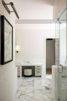 Bathroom, Glass Shower, Interior, Marble