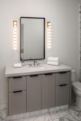 Bathroom, Dual Sink Vanities, Interior, Marble