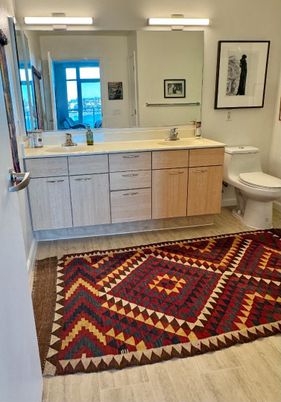 Bathroom, Dual Sink Vanities, Interior, Wood Texture Flooring