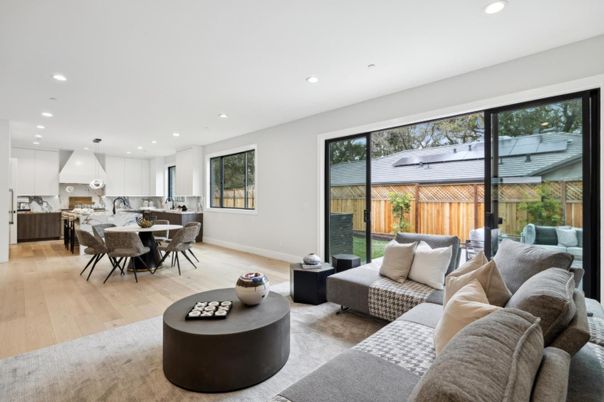 Dining room, Interior, Kitchen, Living room, Pendant Lights, Recessed Lighting, Wood Texture Flooring
