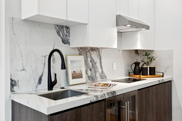 Interior, Kitchen, Marble Walls