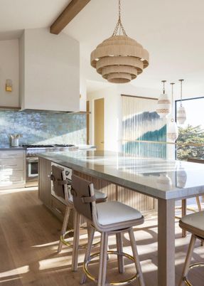 Chandelier, Dining room, Interior, Kitchen, Pendant Lights, Wooden Beams, Wood Texture Flooring