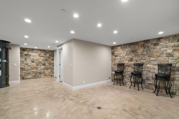 Interior, Recessed Lighting, Stone Walls