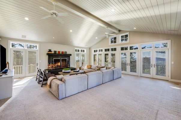 Fireplace, Interior, Living room, Recessed Lighting