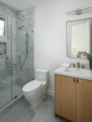 Bathroom, Glass Shower, Interior, Marble Walls