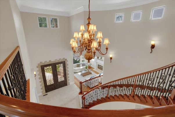 Chandelier, Fireplace, Interior, Living room