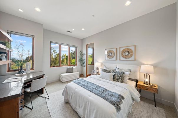 Bedroom, Home Office, Interior, Recessed Lighting