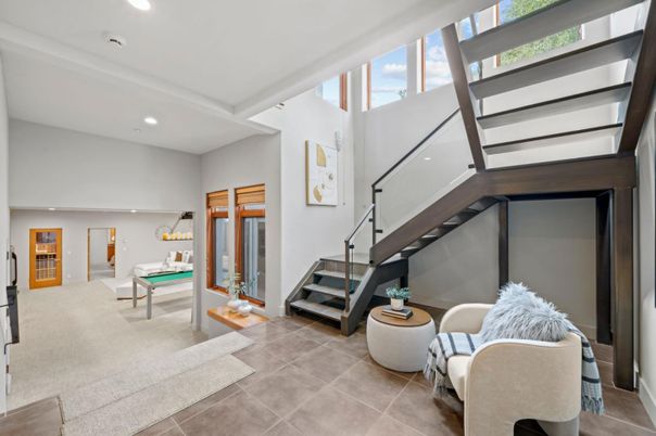 Billiard Table, Game Room, Interior, Recessed Lighting
