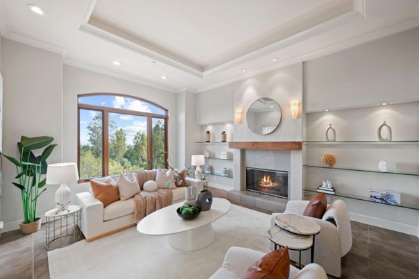 Fireplace, Interior, Living room, Recessed Lighting