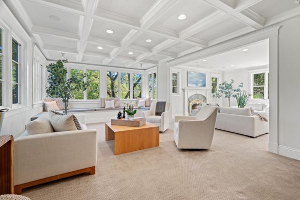 Fireplace, Interior, Living room, Recessed Lighting