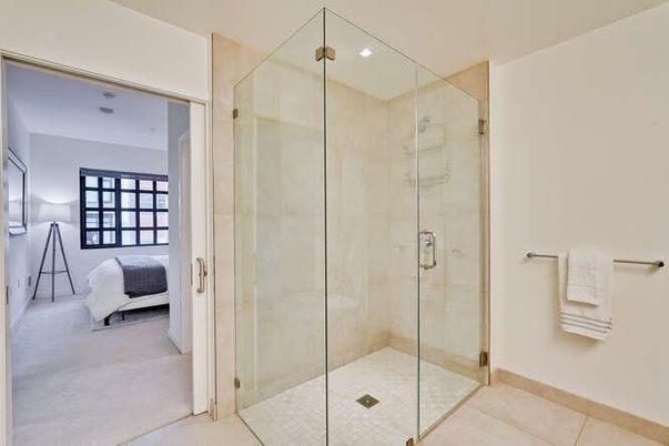 Bathroom, Bedroom, Glass Shower, Interior, Recessed Lighting